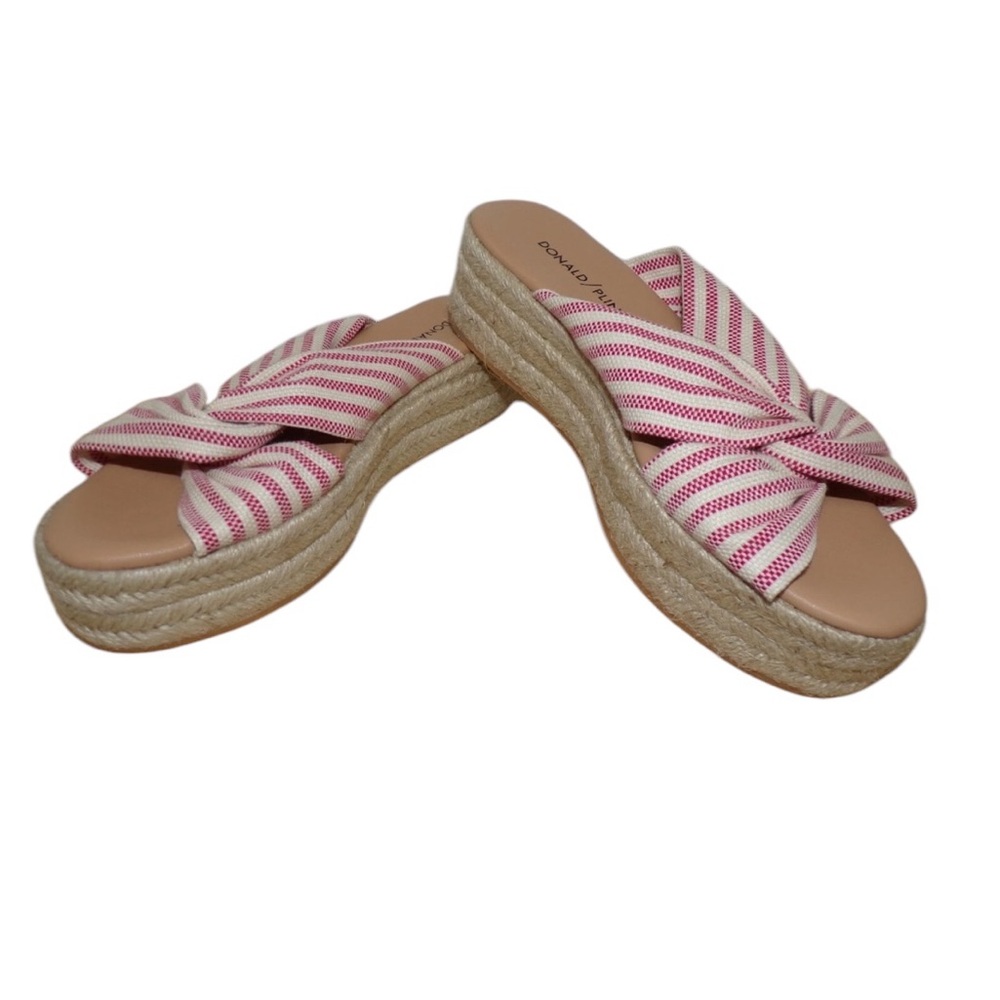 DONALD PLINER CHATCHA ESPADRILLE RASPBERRY WHITE SUMMER SANDAL PLATFORMS SHOES
